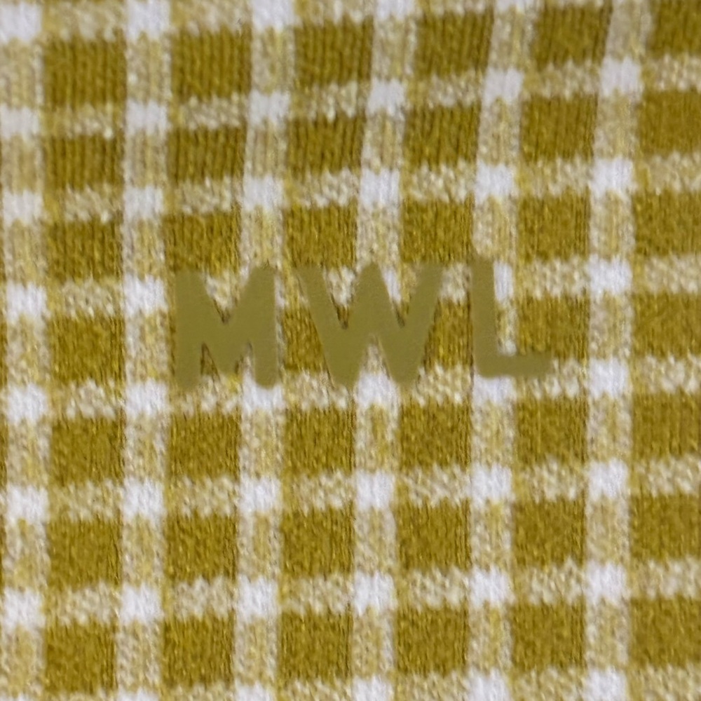 Madewell Green Gingham Crop Top with built in shelf bra - Picture 3 of 4